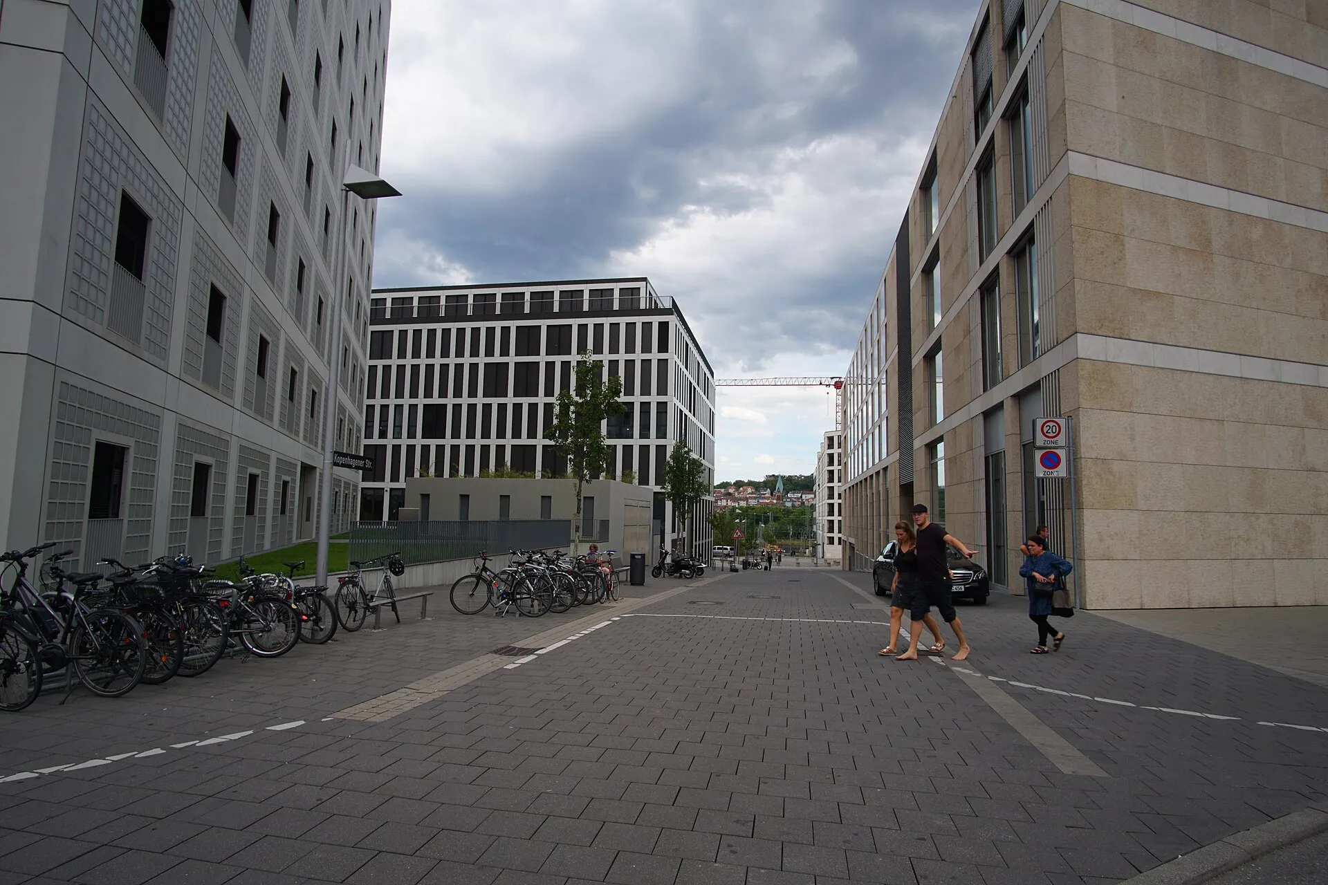 Bürogebäude im Europaviertel in der Stuttgarter Innenstadt